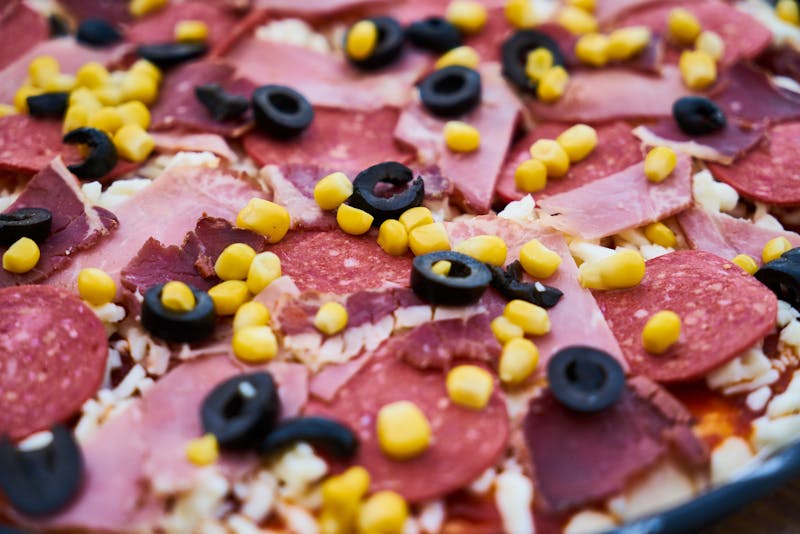 Meat Lovers pizza loaded with sausage, ham and bacon